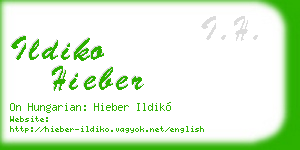 ildiko hieber business card